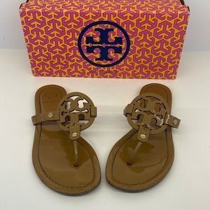 Tory Burch patent leather tan sandal